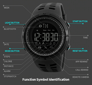 skmei 1250 bluetooth smart watch